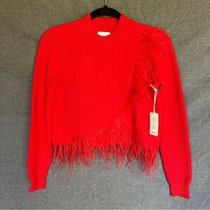 NWT Red FINITA Feather Sweater